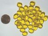 40 4x12mm Transparent Yellow Oval Drop Pendants
